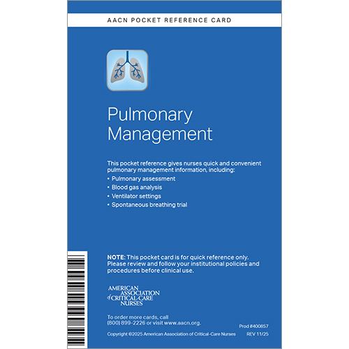 AACN Pulmonary Management Pocket Reference Card